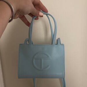 Telfar Baby Blue Mini Shopping Bag